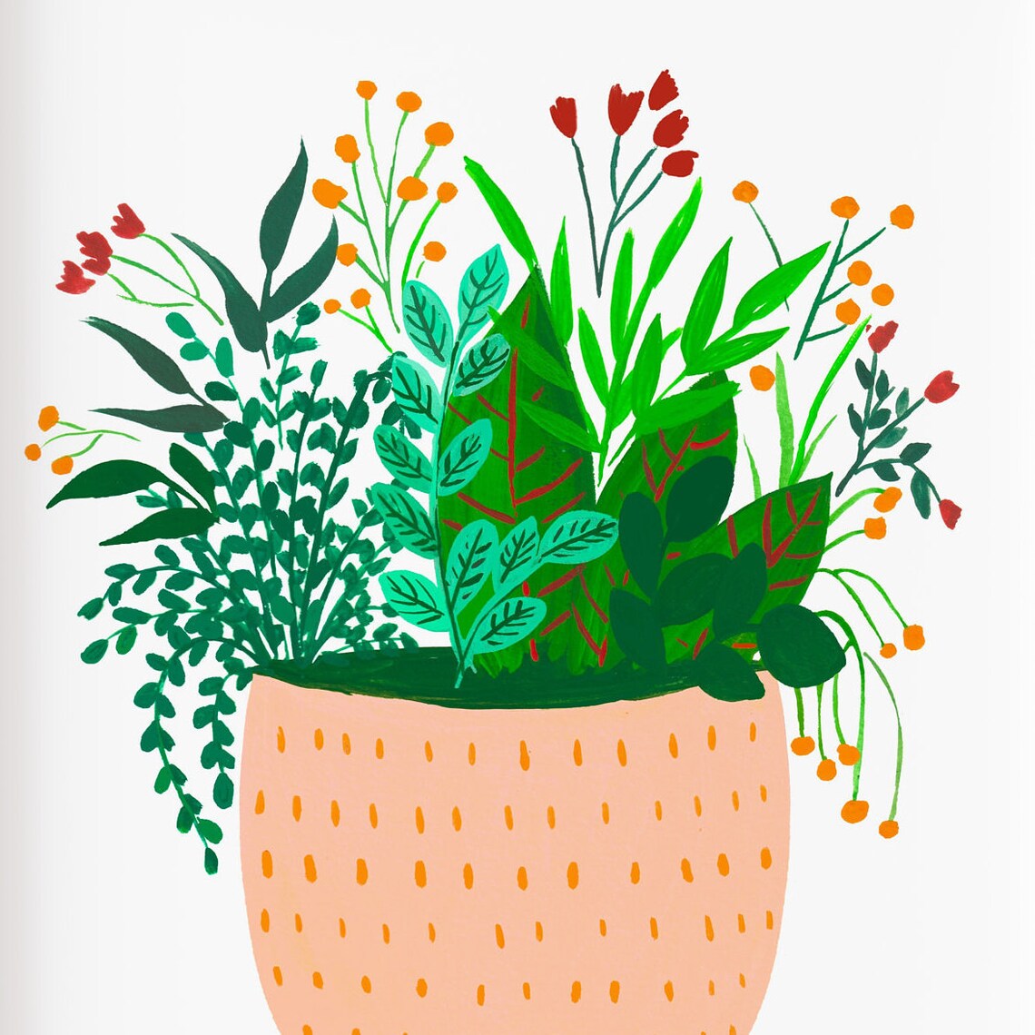 Houseplant Botanical Art Print, Bohemian Decor - Image 2