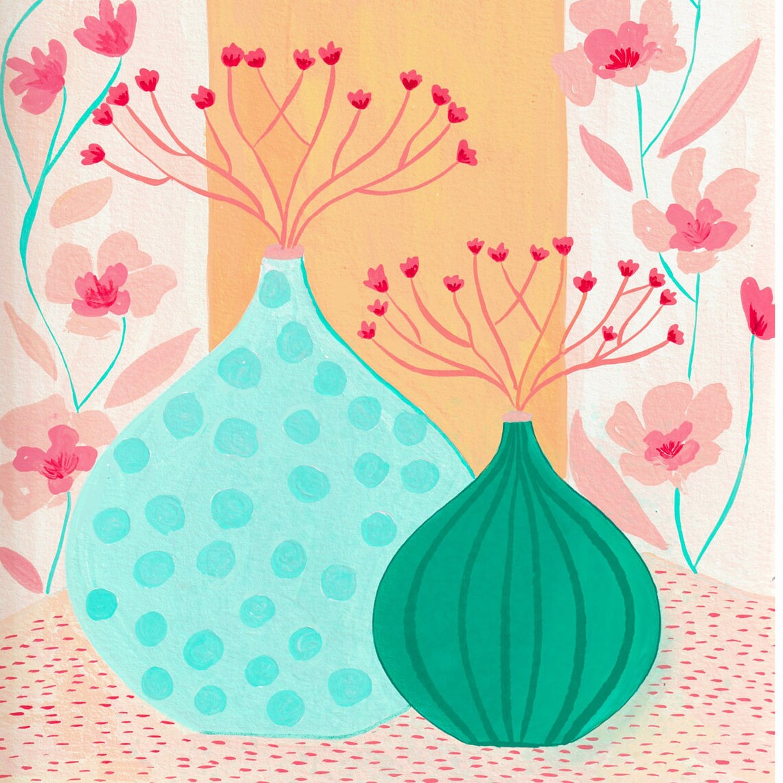 Floral Vase Botanical Art Print, Boho Houseplant Decor - Image 2