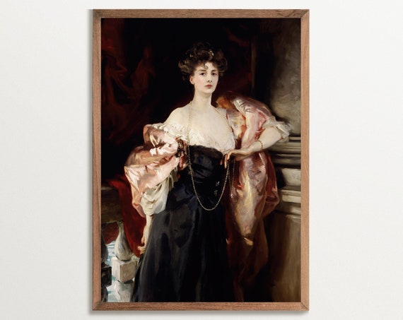 Victorian Woman Portrait, Vintage Baroque Art Print