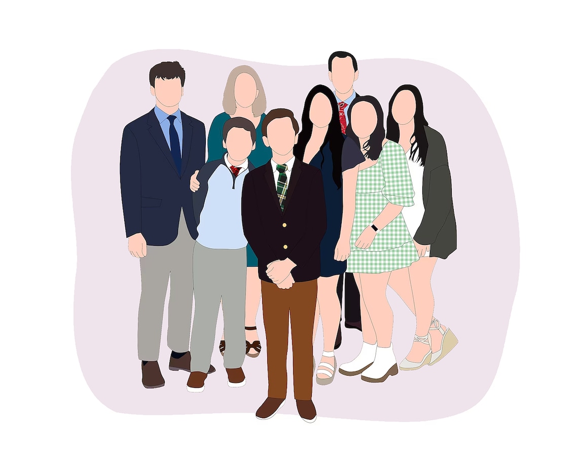 Custom Faceless Portrait, Memorial Keepsake Art Print - Image 4