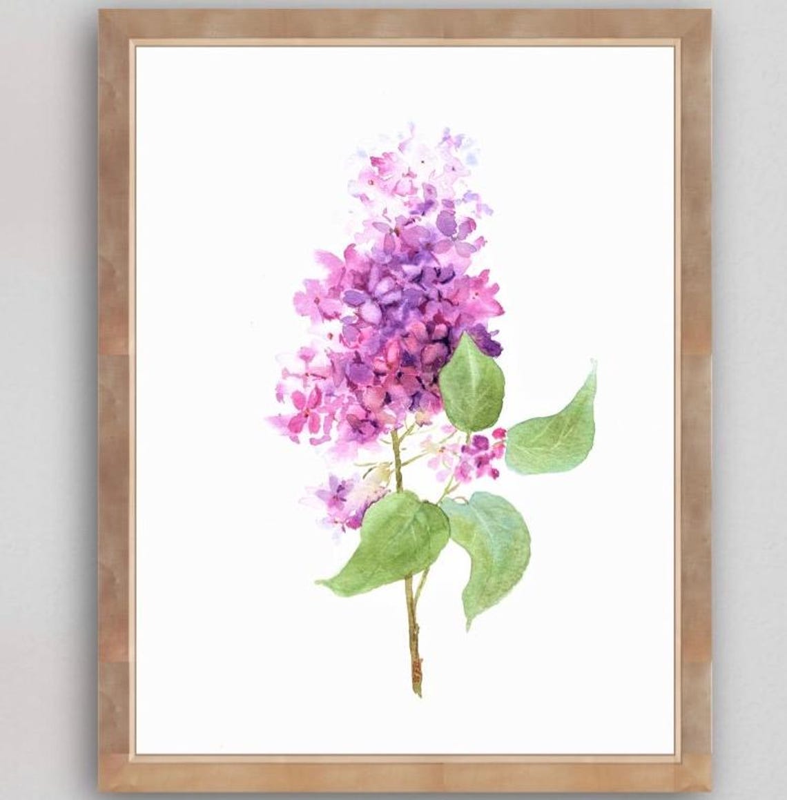 Lilac Art Print Floral Wall Purple Botanical Watercolor Painting Flowers Decor Prints From Original