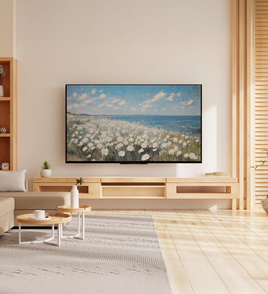 Coastal Wildflower Tv Art Summer Tv Art Frame Tv Art Spring Tv Art Wildflower Art Beach Decor Vintage Beach Tv Art Floral Art - Image 7