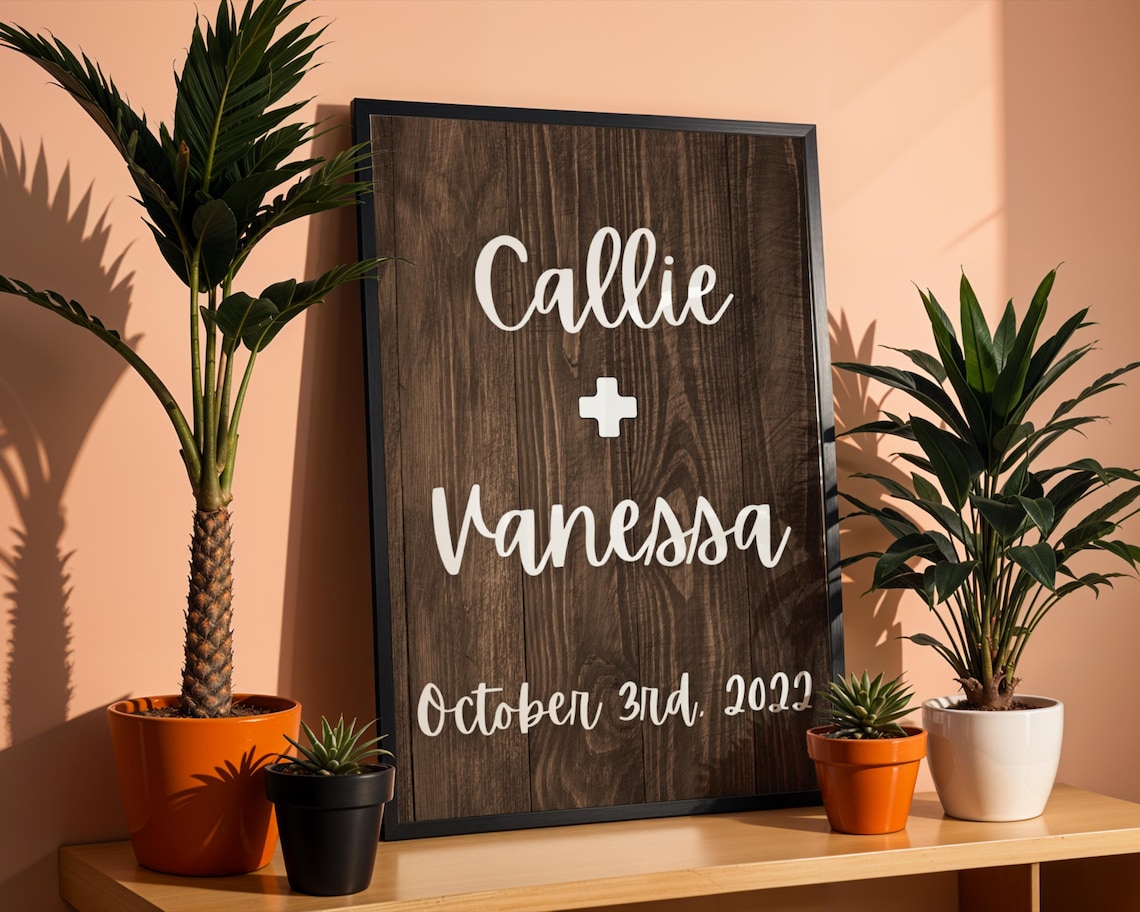 Personalized Couples Marriage Anniversary Print - Image 3