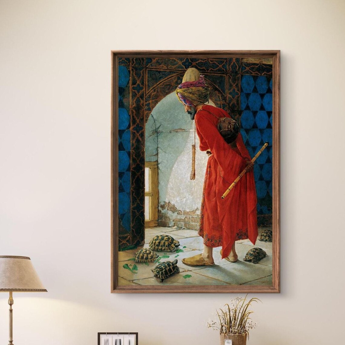 Osman Hamdi Bey The Tortoise Trainer Ottoman Orientalist Painting Poster