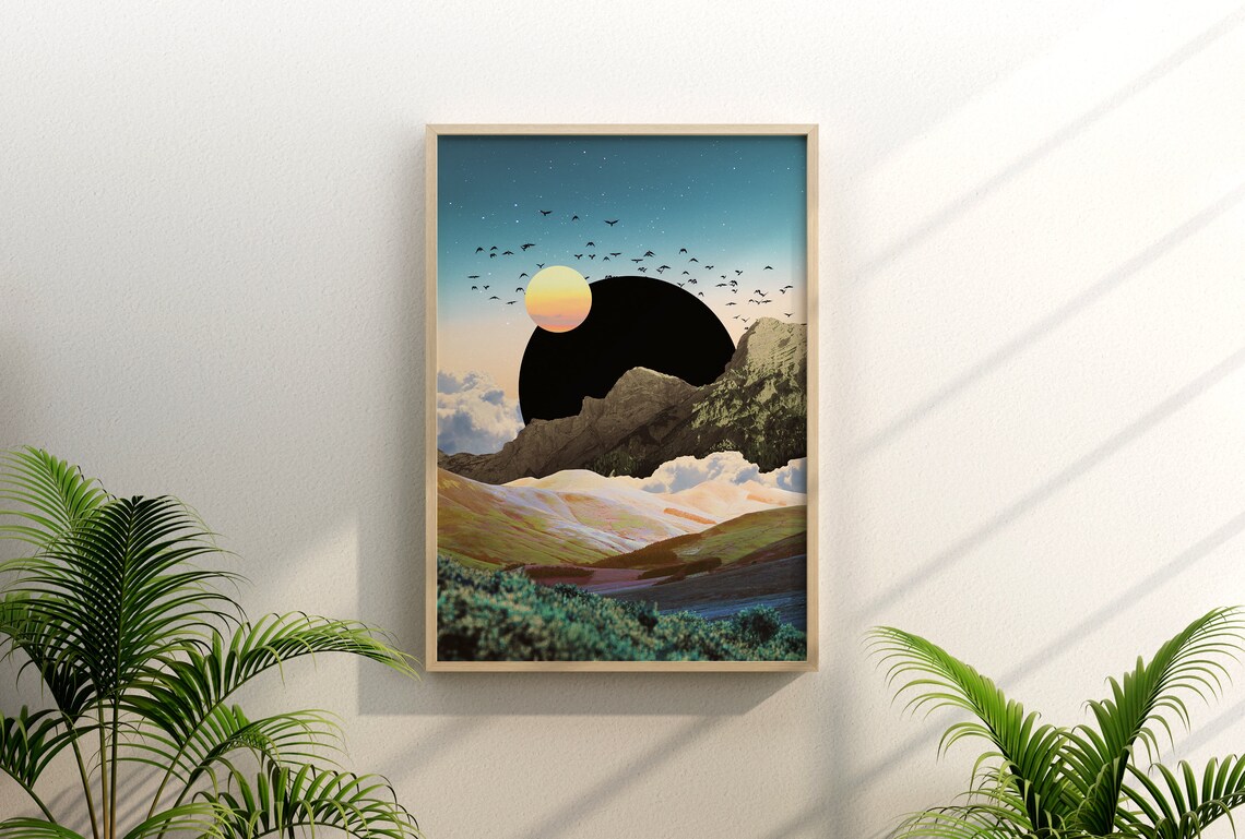 New Horizon 2 Planets Collage Art Print - Image 2
