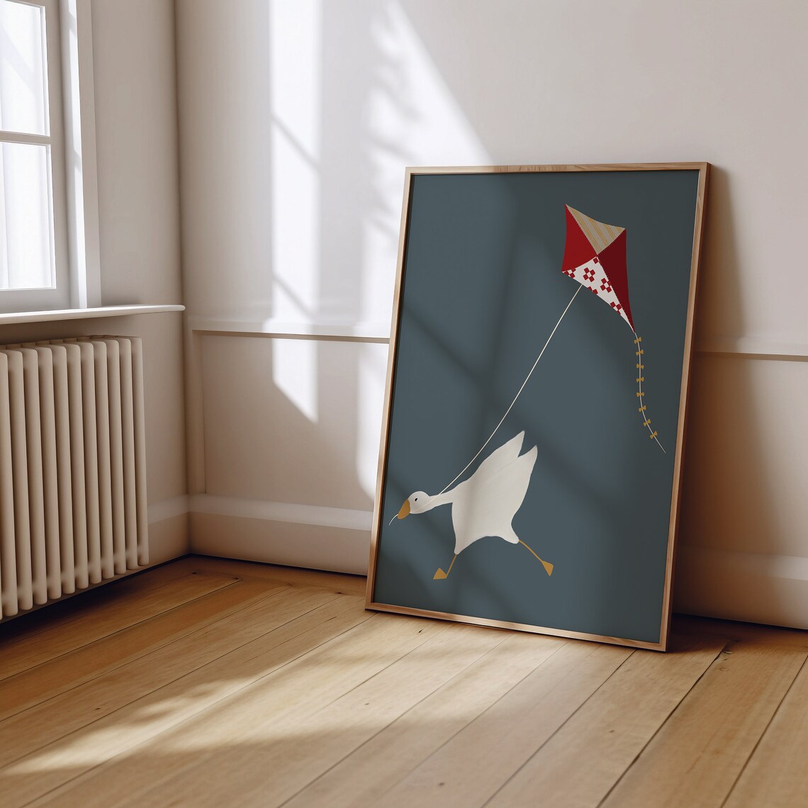 Silly Goose Nursery Art Print, Kids Room Illustration - Image 2