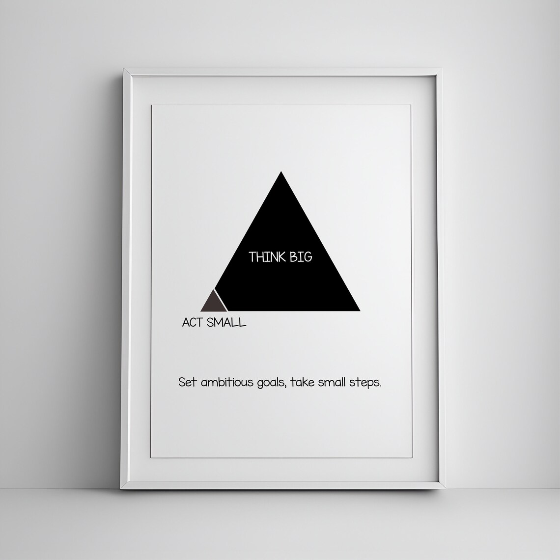 Think Big And Act Small Motivational Office Decor Inspirational Posters Entrepreneur Wall Art Business