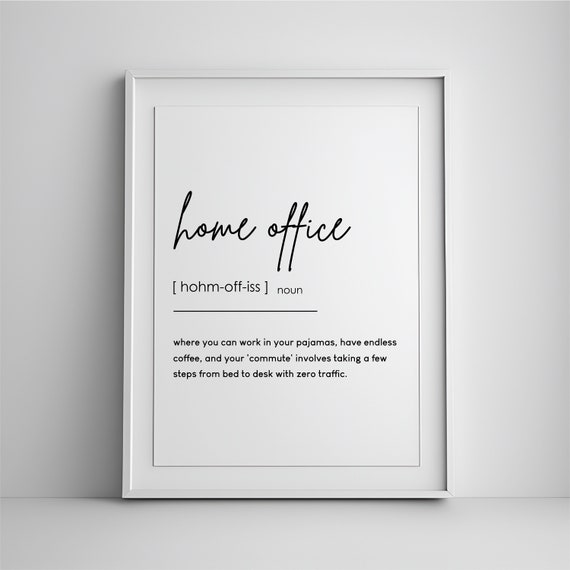 Home Office Decor Funny Wall Art Definition Print