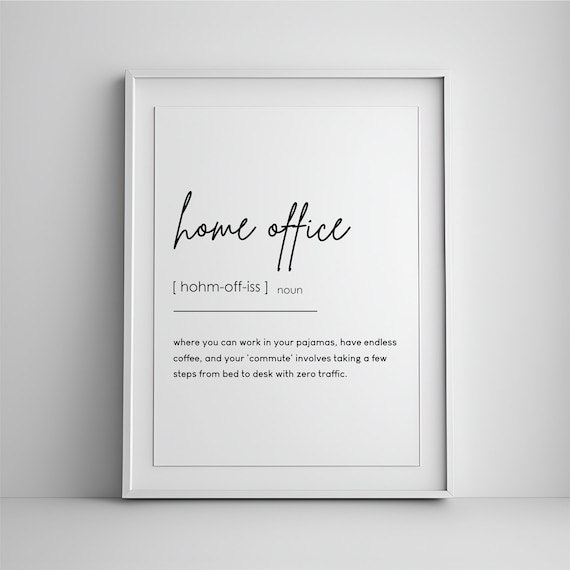 Home Office Definition Funny Dictionary Style Remote Work Poster