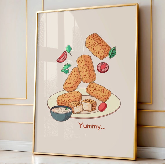 Retro Kitchen Wall Decor Gift Vintage Poster Art For Illustration Dining Room