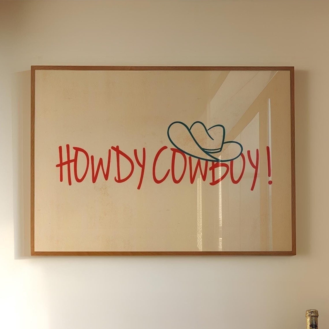 Howdy Cowboy Vintage Western Poster