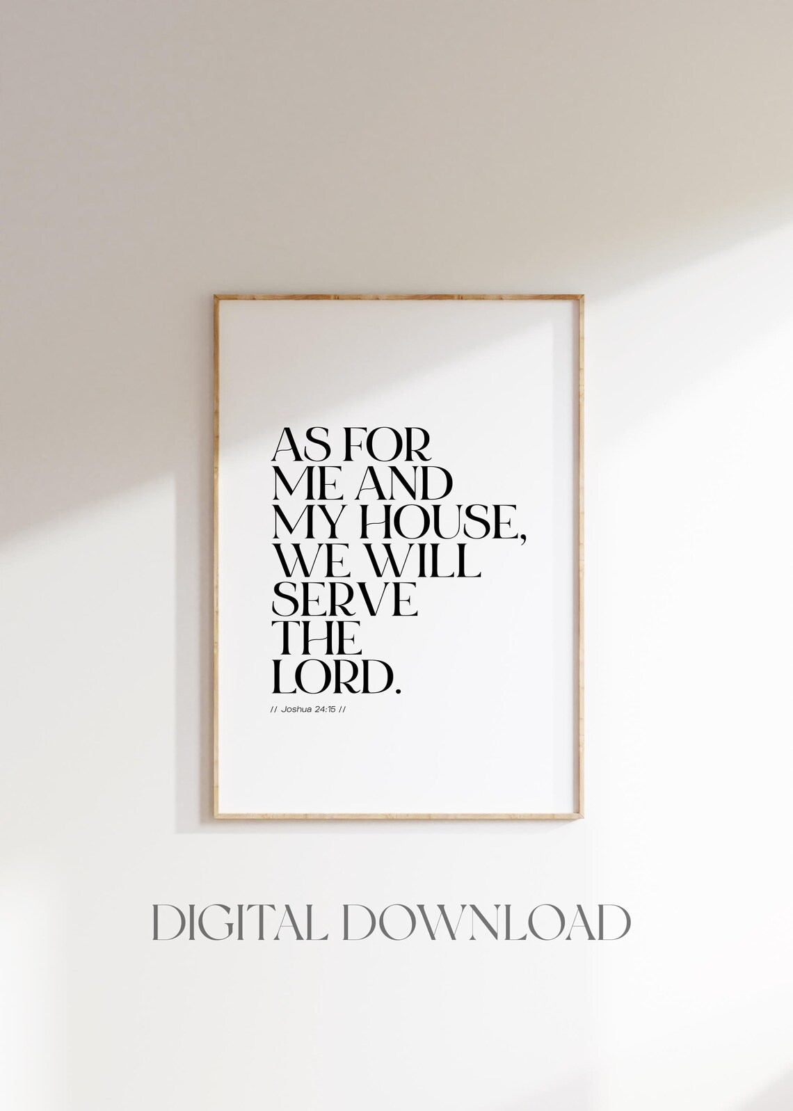 Joshua 24:15 Bible Verse, Modern Retro Christian Art Print - Image 2
