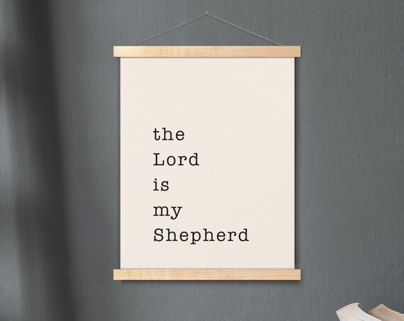 The Lord Is My Shepherd Psalm 231 Hanging Canvas Bible Verse Wall Art Scripture Poster Minimalist Print