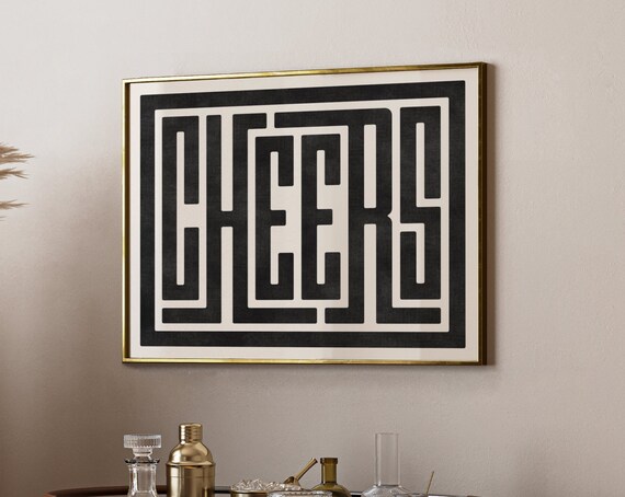 Cheers Kitchen Typography Art Print