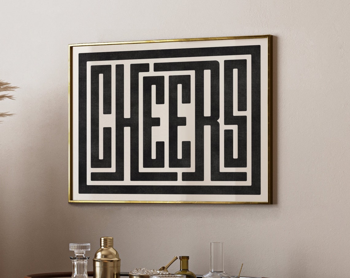 Cheers Kitchen Typography Art Print
