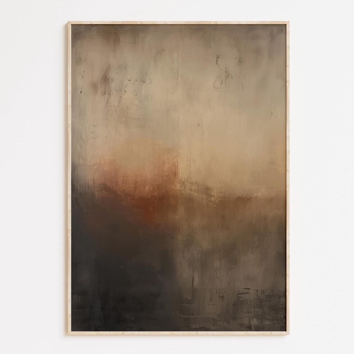 Abstract Gradient Print Moody Neutral Wall Art