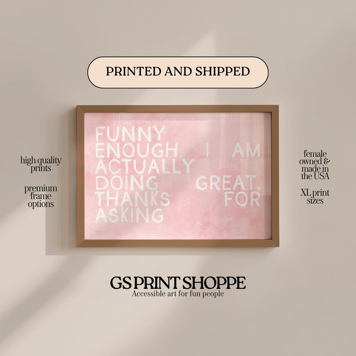 Funny Enough Horizontal Art Print