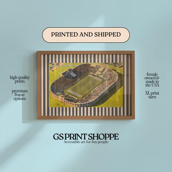 Notre Dame Stadium Horizontal Art Print