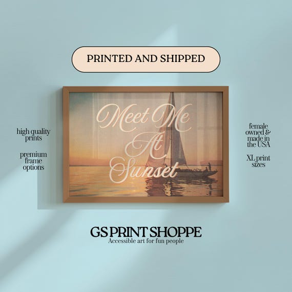 Meet You At Sunset Horizontal Art Print