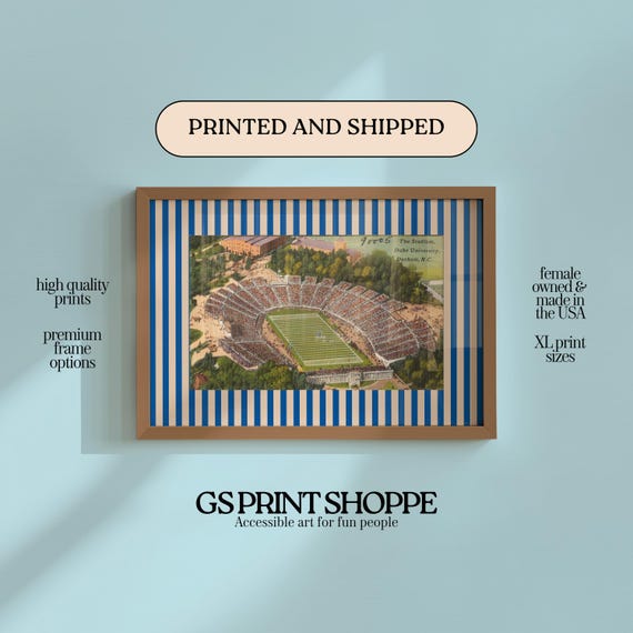 Duke Stadium Horizontal Art Print