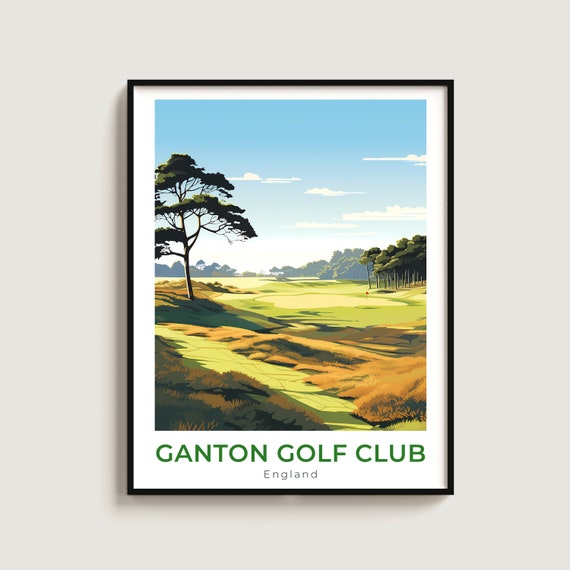 Ganton Golf Club Travel Print Wall Art Gift England Poster Home Decor Lovers Hanging