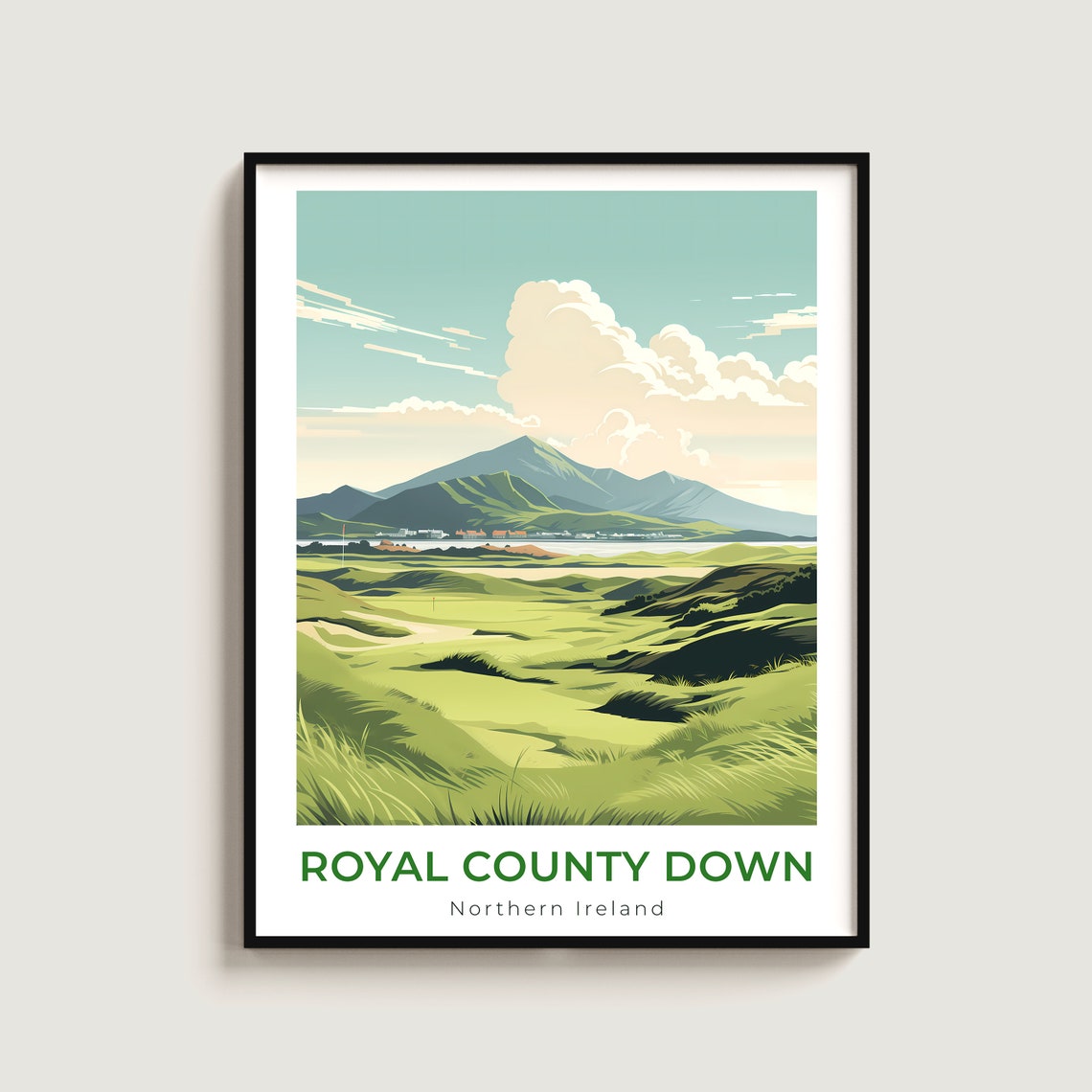 Royal County Down Northern Ireland Links Mourne Mountains Poster