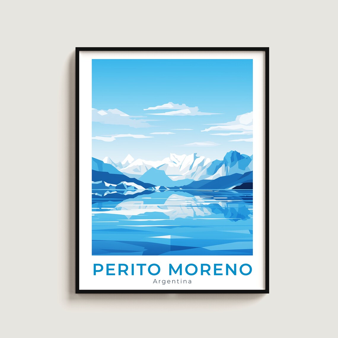 Perito Moreno Travel Poster Wall Art Gift Argentina Print Home Decor Lovers Hanging
