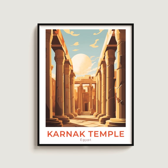 Karnak Temple Travel Print Wall Art Gift Egypt Poster Home Decor Lovers Hanging