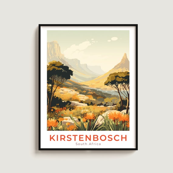 Kirstenbosch Travel Print Wall Art Gift South Africa Poster Home Decor Lovers Hanging