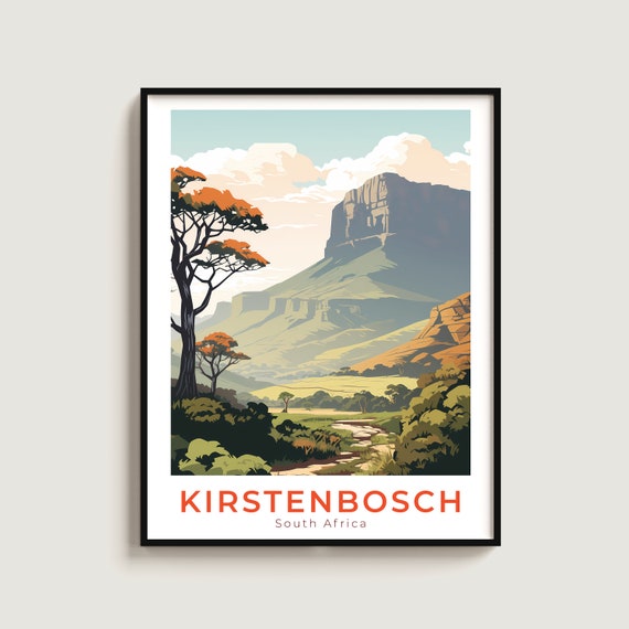 Kirstenbosch Travel Print Wall Art Gift South Africa Poster Home Decor Lovers Hanging