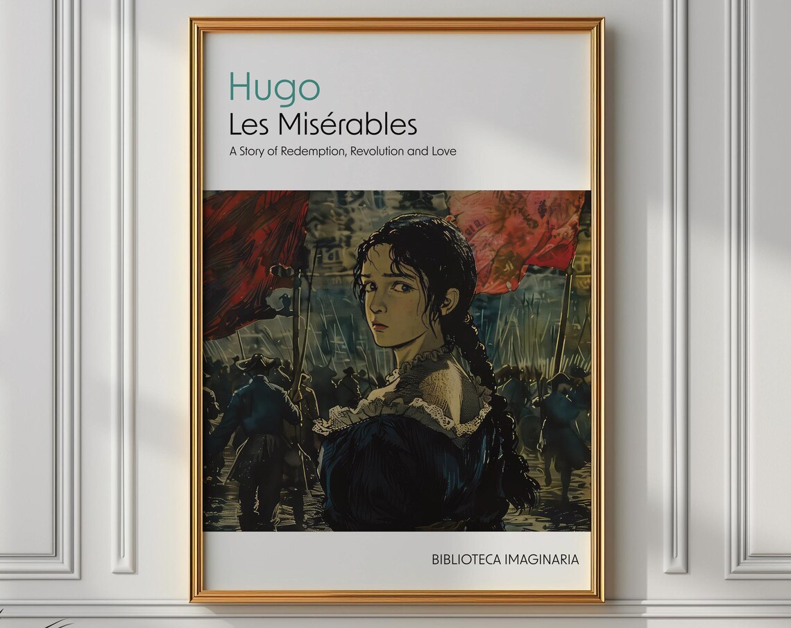 Les Misérables by Victor Hugo, French Art Print