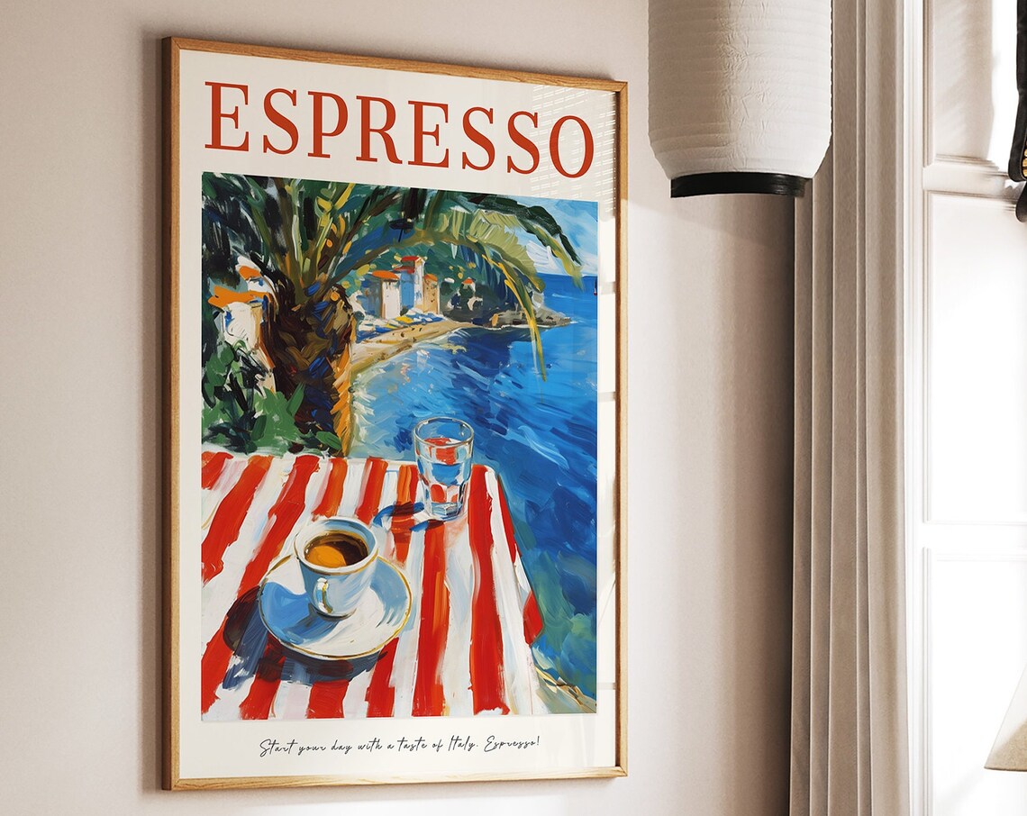 Italian Espresso Retro Coffee Poster, Kitchen Art Print - Image 3