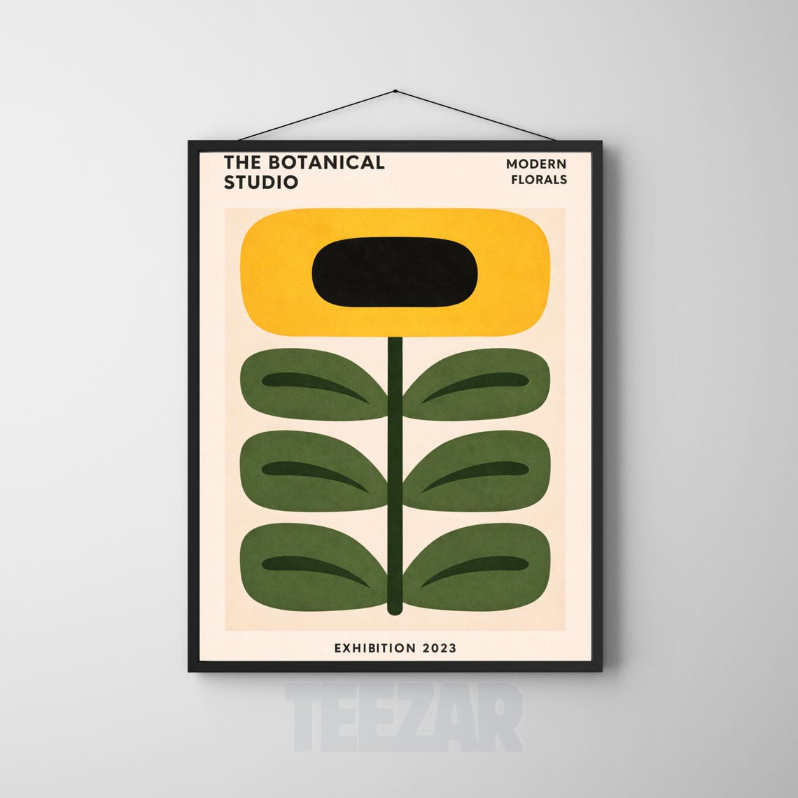 The Botanical Studio 2023 Exhibition Yellow Floral Modern Art Poster