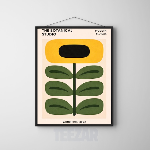 The Botanical Studio 2023 Exhibition Yellow Floral Modern Art Poster