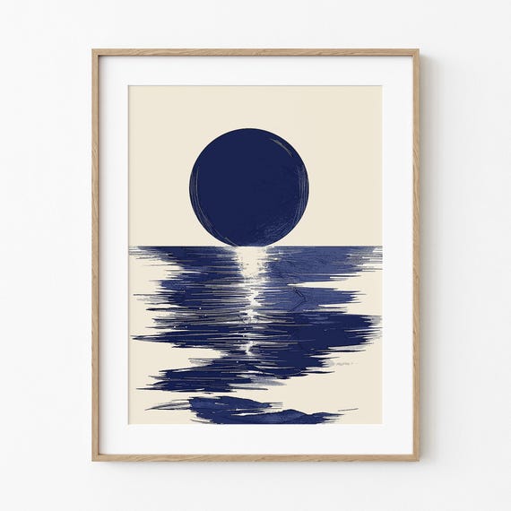 Coastal Breeze Ocean Sunset Vintage Beach Art Print
