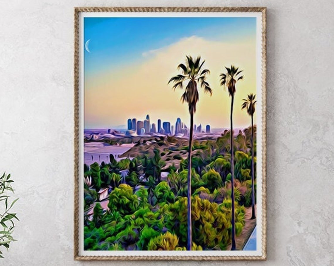 Los Angeles Los Angeles Art California Los Angeles Wall Art Los Angeles Gift Los Angeles Print Los Angeles Souvenir California Art - Image 2