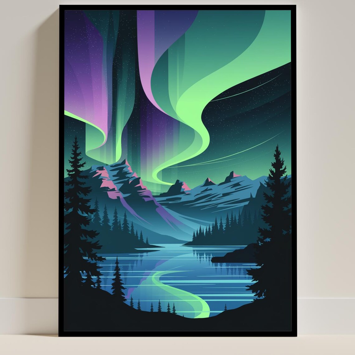 Northern Lights, Jasper National Park Art Print