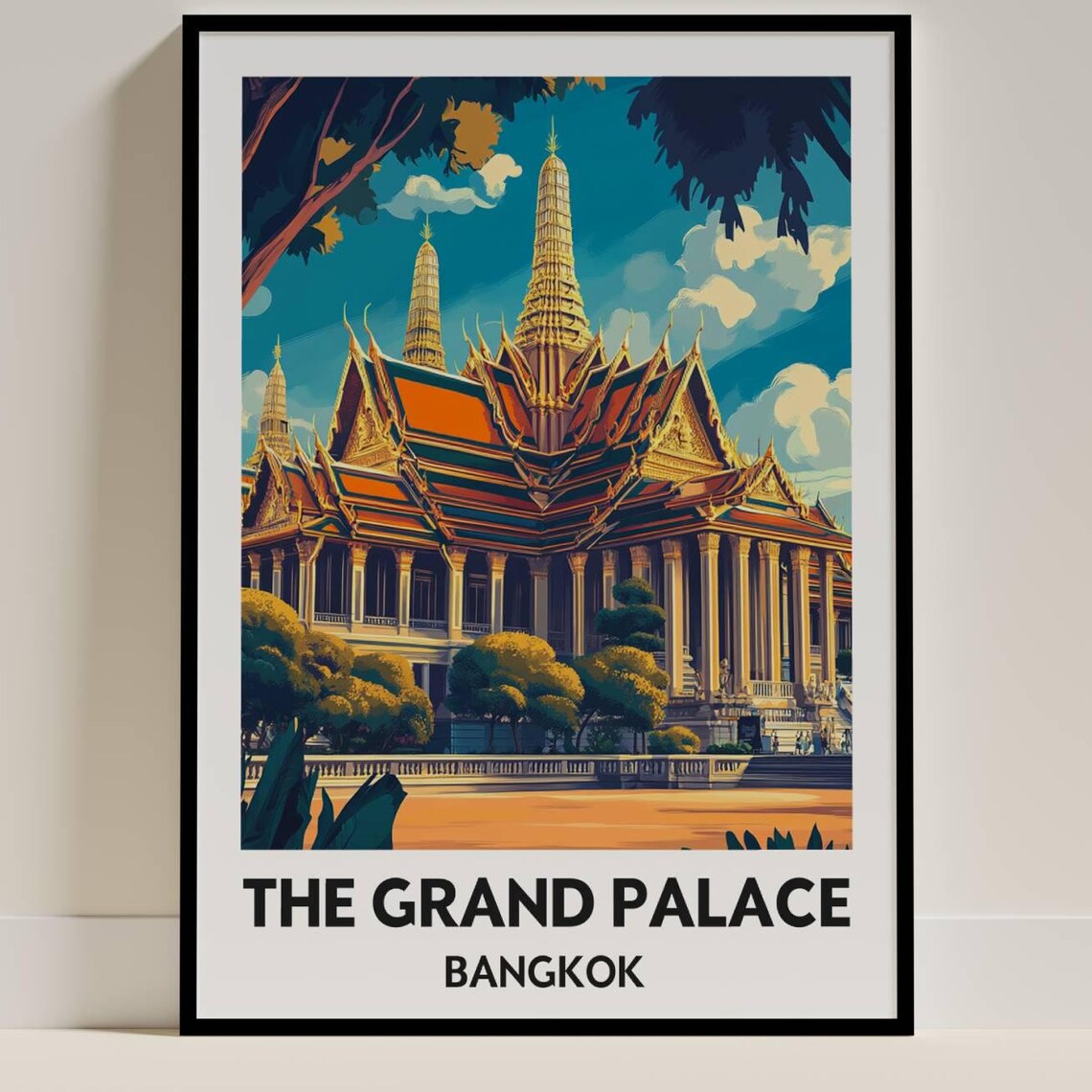 Grand Palace Bangkok, Thailand Travel Poster