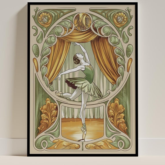 Elegant Ballet Dancer, Graceful Ballerina Art Print