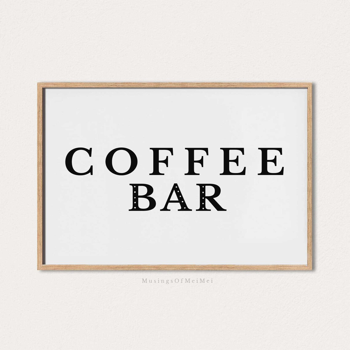 Minimalist Coffee Bar Sign Kitchen Poster