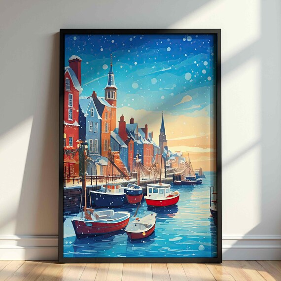 Christmas Wall Art Vintage Holiday Decor Retro Cozy Festive Designs Instant Cute Trendy