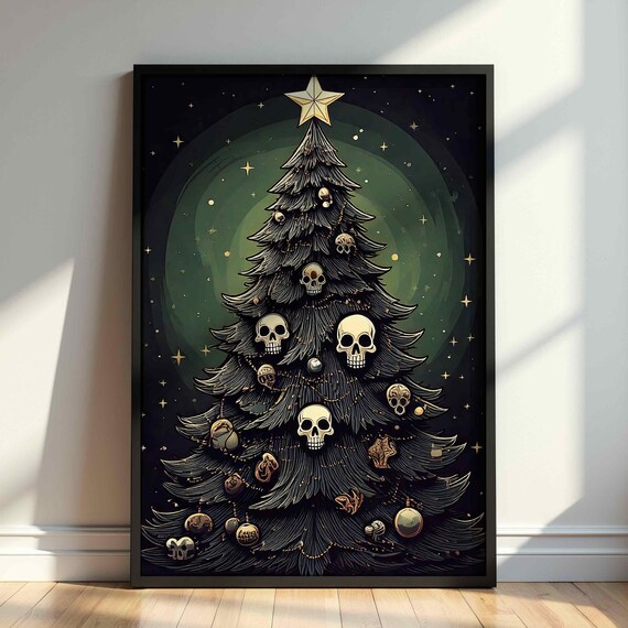 Gothmas Wall Art Vintage Holiday Decor Retro Cozy Festive Designs Instant Cute Trendy