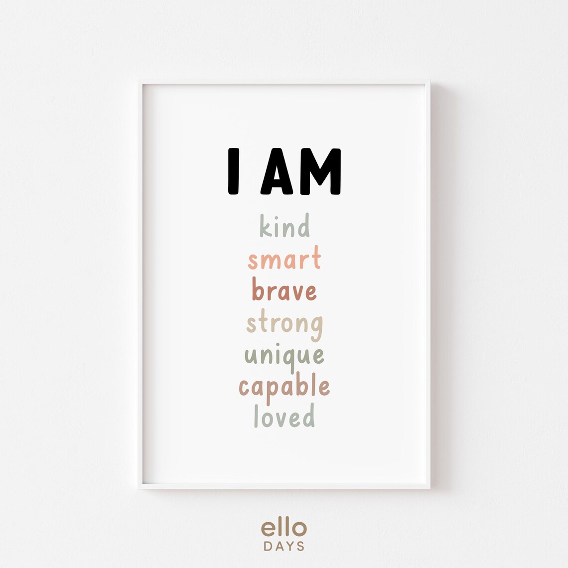 I Am Affirmations Print, Positive Classroom Decor - Image 3