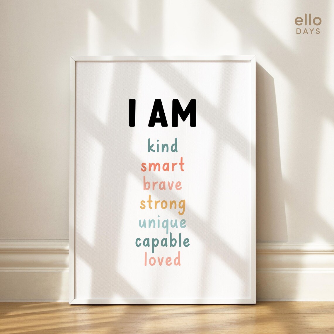 Daily Affirmations For Kids Art Print, Classroom Decor - Image 2