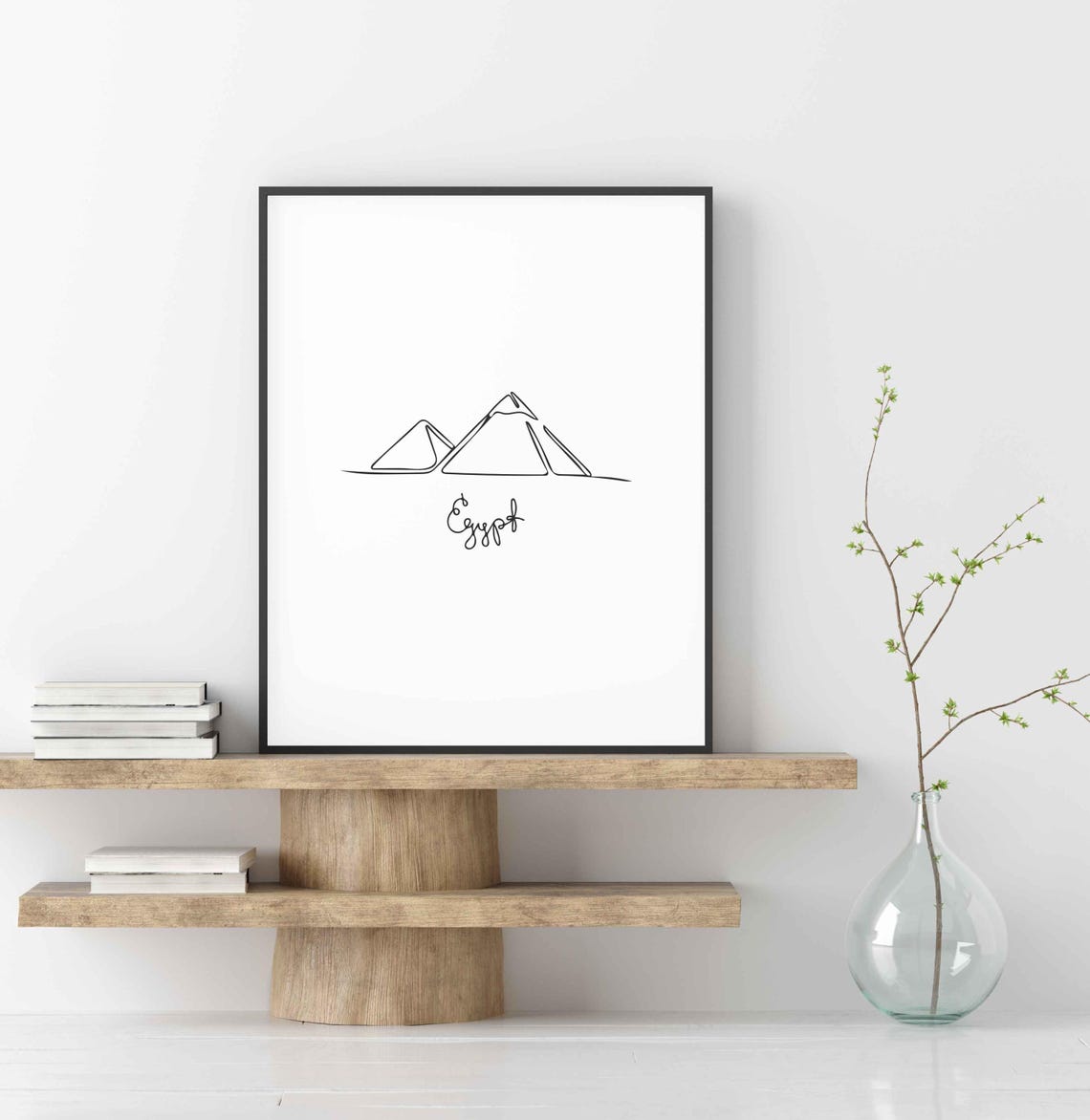 Egypt Line Art Minimalist Egyptian Print Ancient Poster Pyramid Wall Pharaoh Silhouette - Image 3