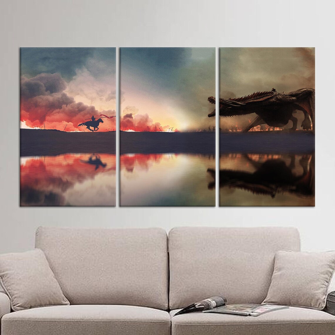 Game Of Throne Dragon War, Minimalist Art Print - Image 3