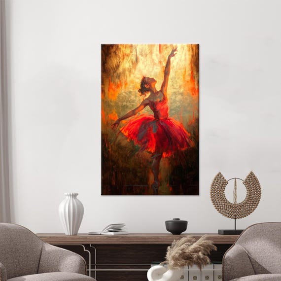 Ballerina Printed Abstract Wall Decor Bohemian Decor Art Personalized Glass Art Woman Art Wall Decor Modern Wall Art Home Decor Art