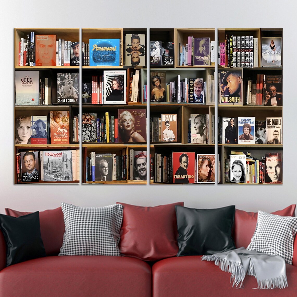 Modern Bookshelf Art Print, Personalized Gift For Her - Image 2
