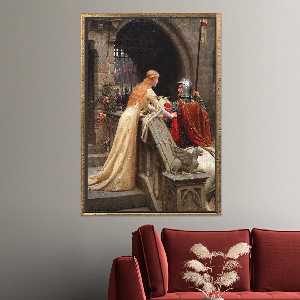 Edmund Leighton God Speed, Renaissance Art Print - Image 2