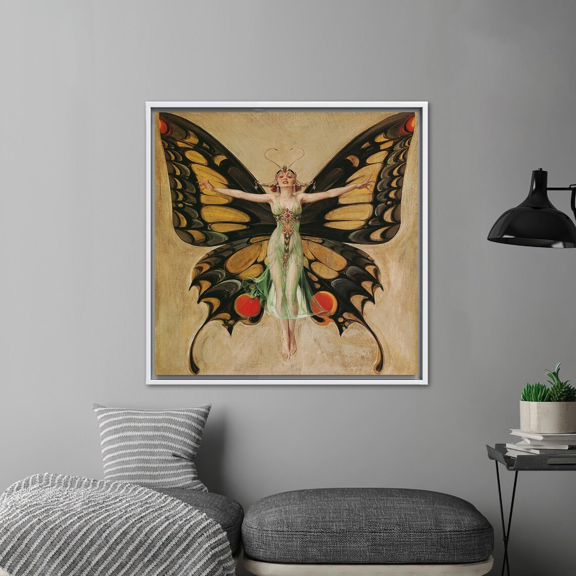 Woman Glass Butterfly Fairy Decor, Modern Gift - Image 4